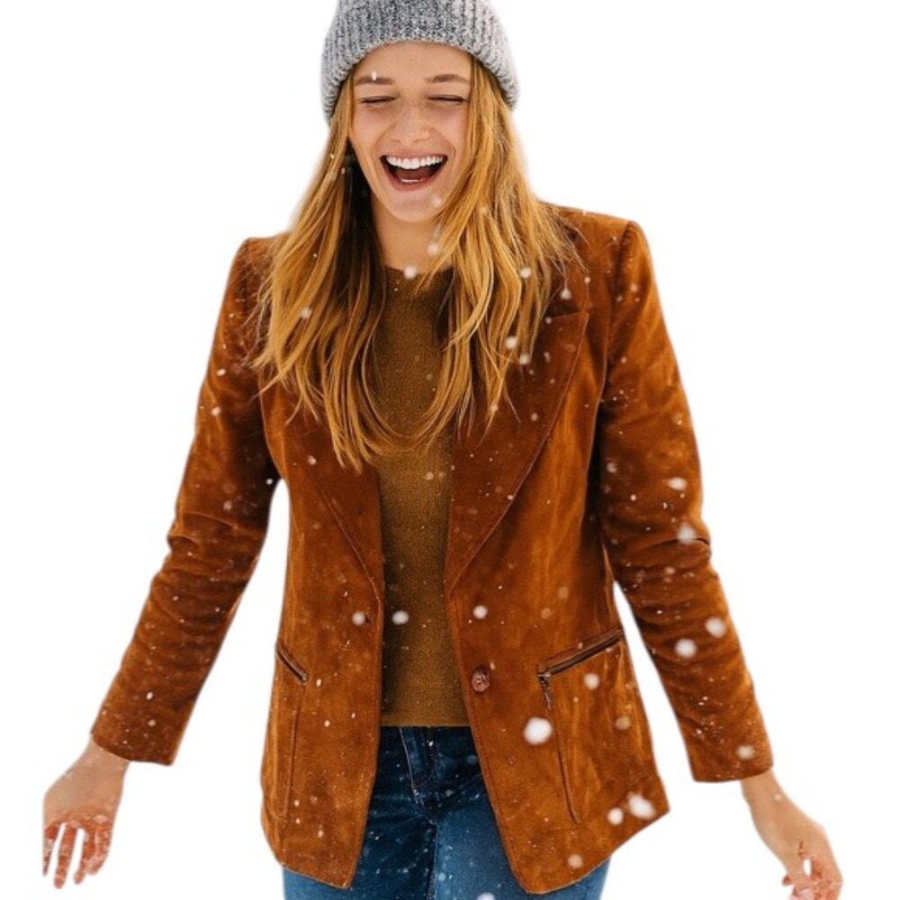 Versailles Brown Corduroy Blazer, Size 8